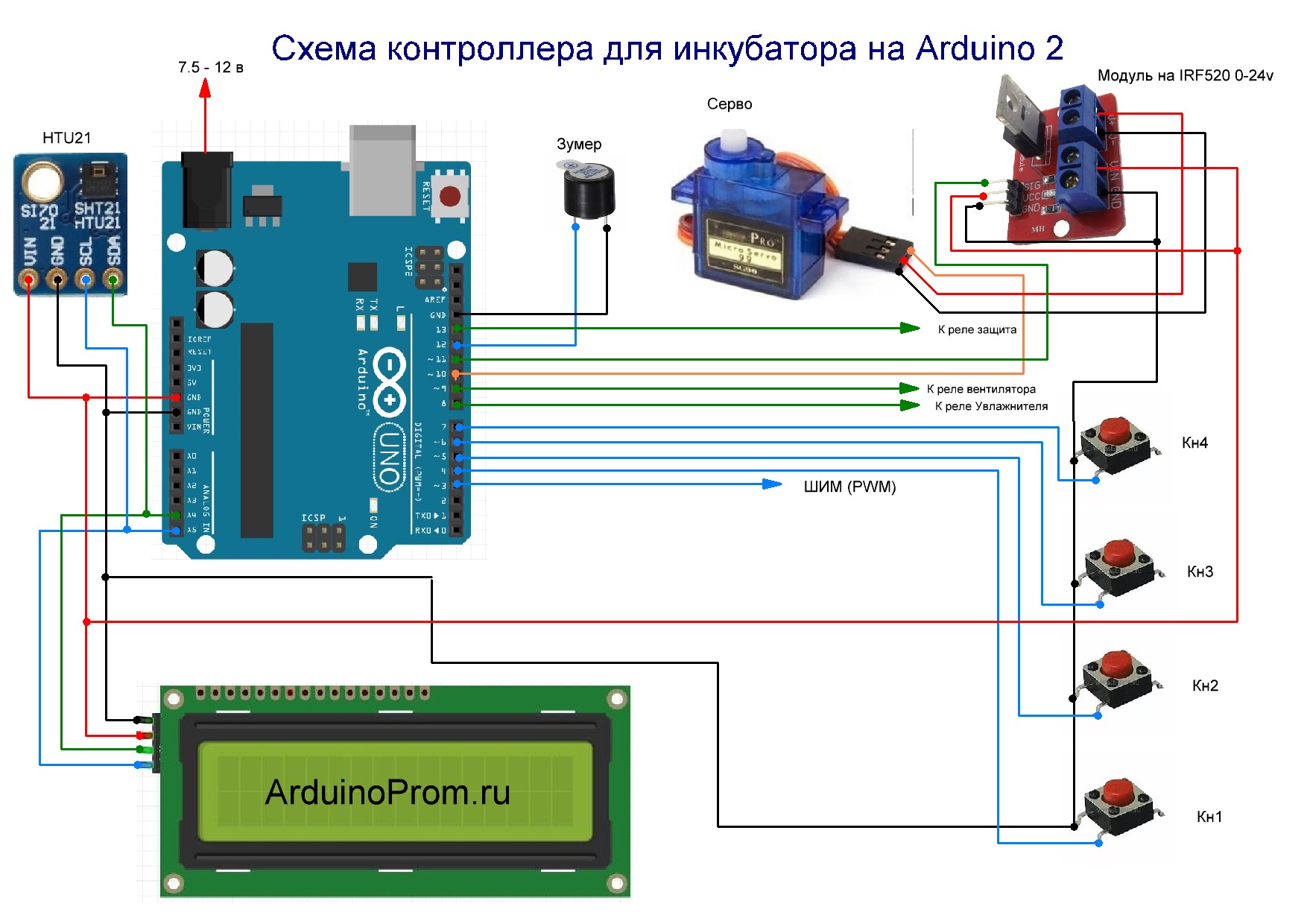 Простой контроллер для инкубатора на Arduino 2.